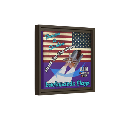 shoot for the stars - framed canvas art (purple)