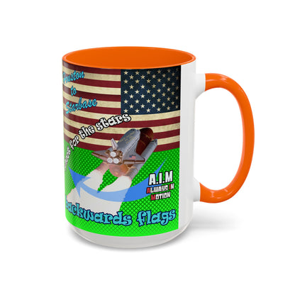 shoot for the stars - Accent Mug (logo green)