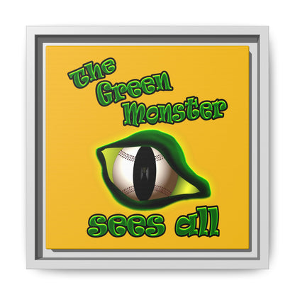 green monster - framed canvas art (yellow)