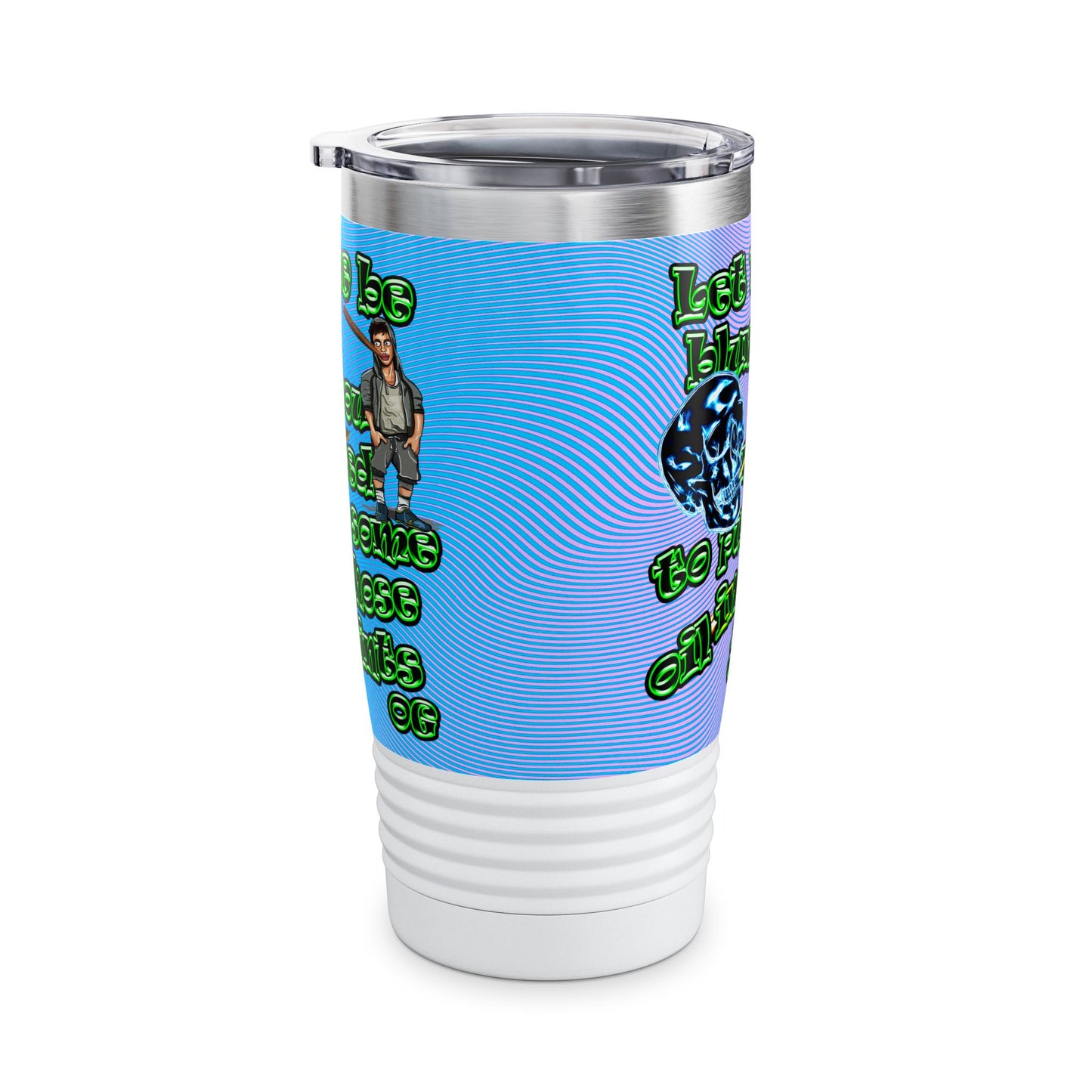 og - Ringneck Tumbler, 20oz (light blue-purple wave)