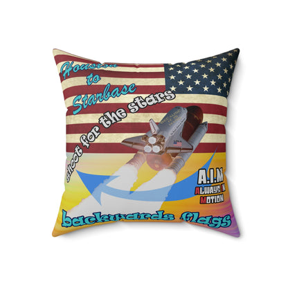 shoot for the stars - Spun Polyester Square Pillow - (color blur)