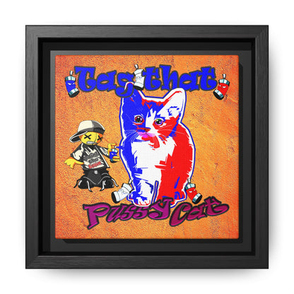 tag that - framed canvas art (burnt orange)