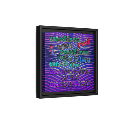 declaration of the independents - framed canvas art (purple wave)