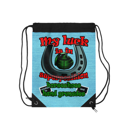 my luck - Drawstring Bag (faded blue)