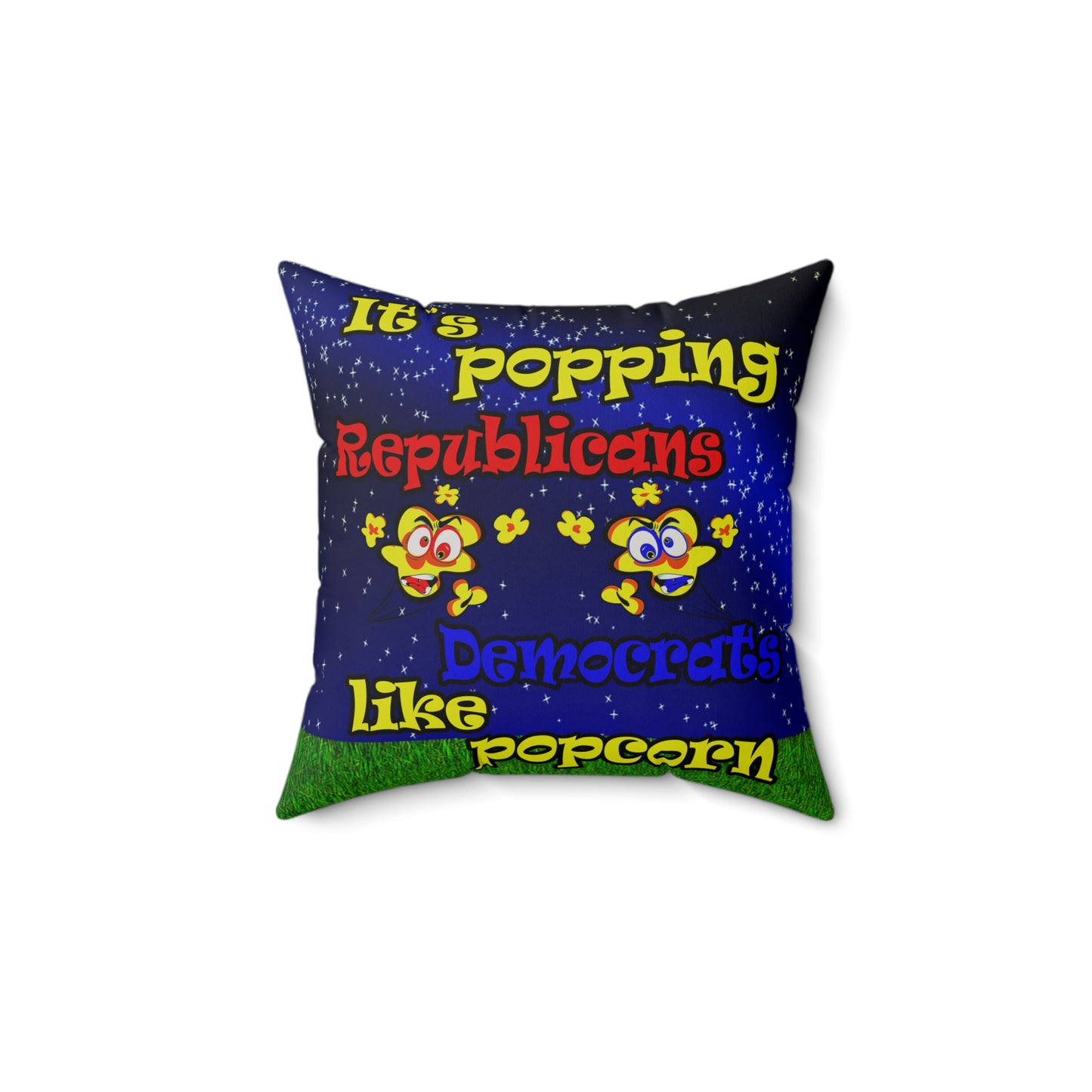 popping like popcorn - Faux Suede Square Pillow - ('snoops' background)