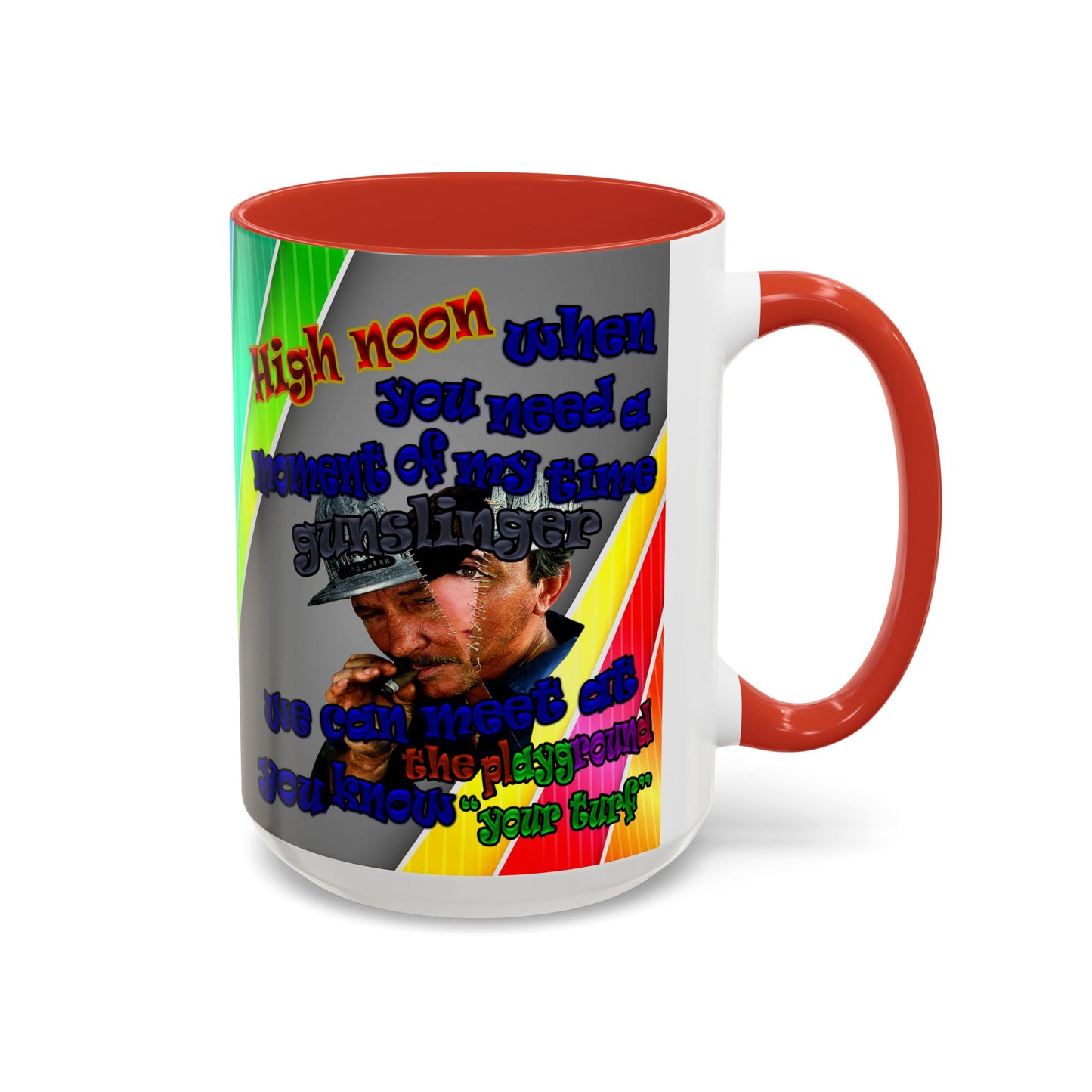 high noon - Accent Mug (rainbow split)