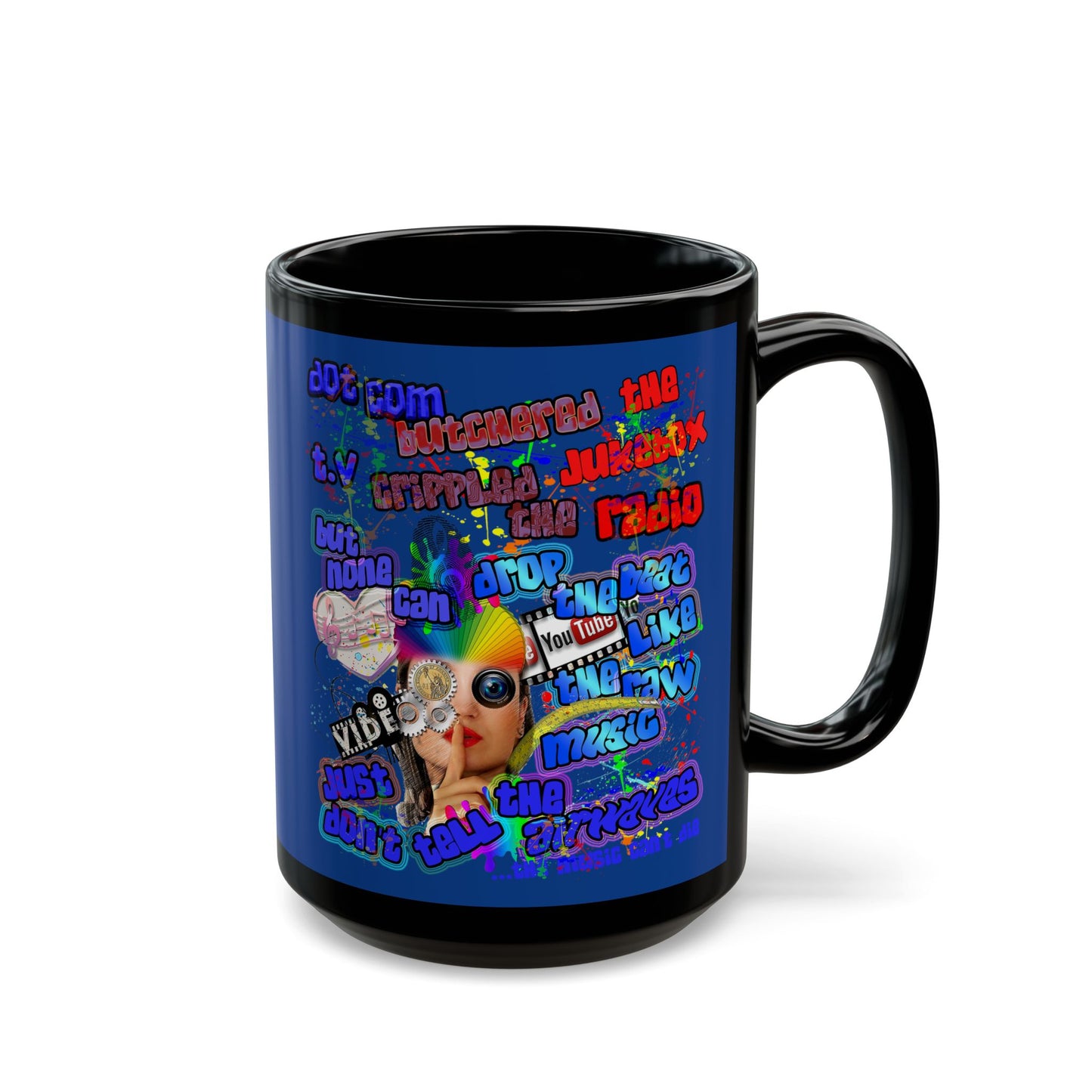 drop the beat - Black Mug (dark blue)