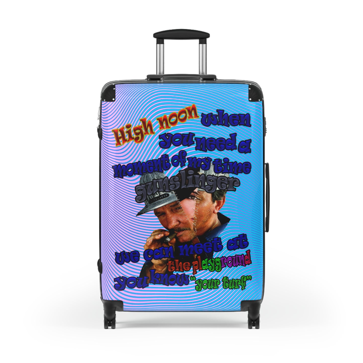 high noon - Suitcase (light blue-purple wave)