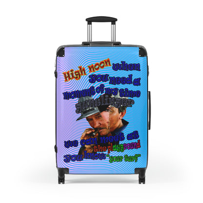 high noon - Suitcase (light blue-purple wave)