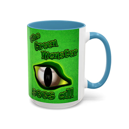 green monster - Accent Mug (green turf)