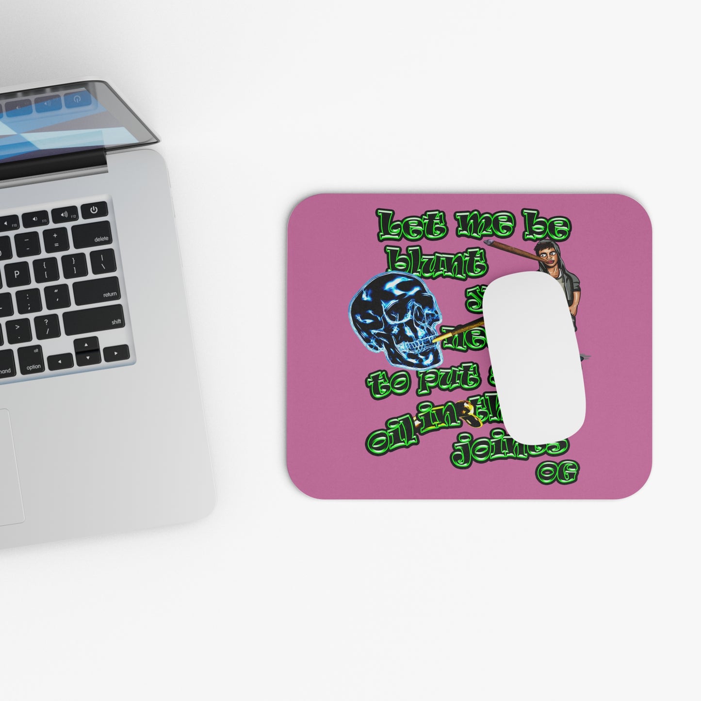 og - Mouse Pad (Rectangle) (light pink)