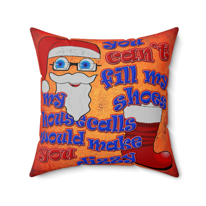 santa's shoes - Spun Polyester Square Pillow - (burnt orange)