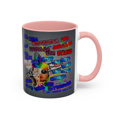 drop the beat - Accent Mug (grey-light grey)