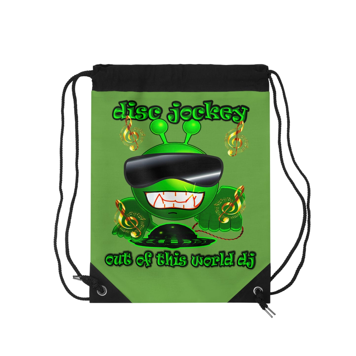 disc jockey - Drawstring Bag (green)