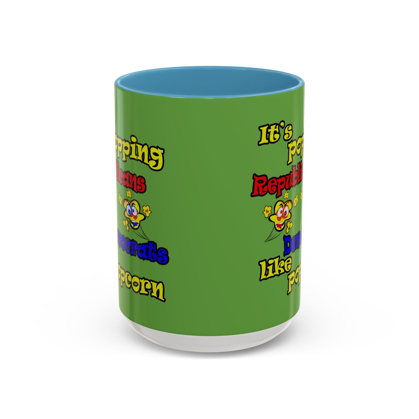 popping like popcorn - Accent Mug (green)