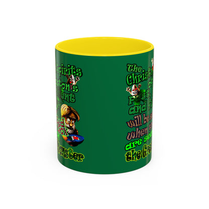 christmas spirits of boston - Accent Mug (dark green)
