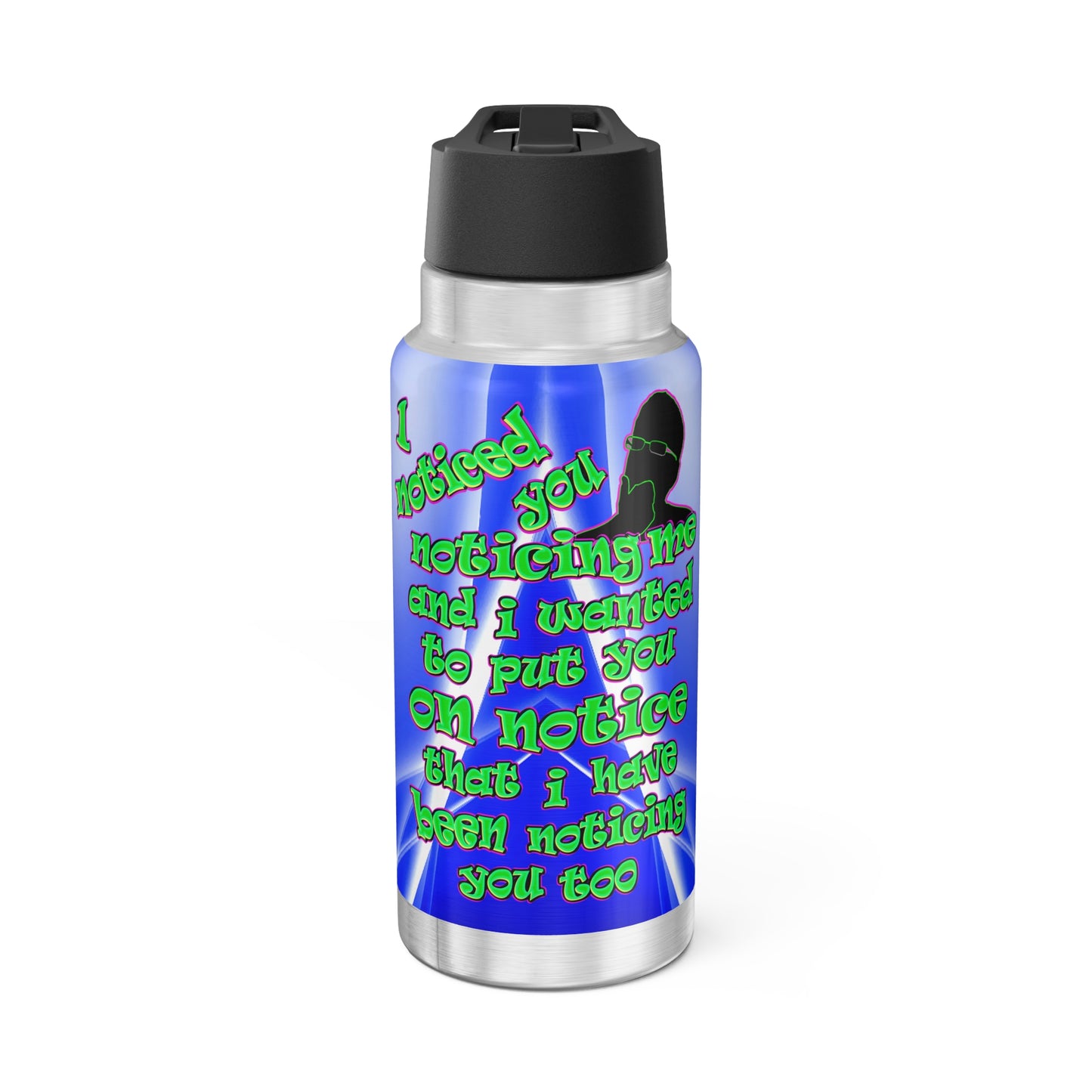 noticed you noticing - Gator Tumbler, 32oz  (blue-white wave)