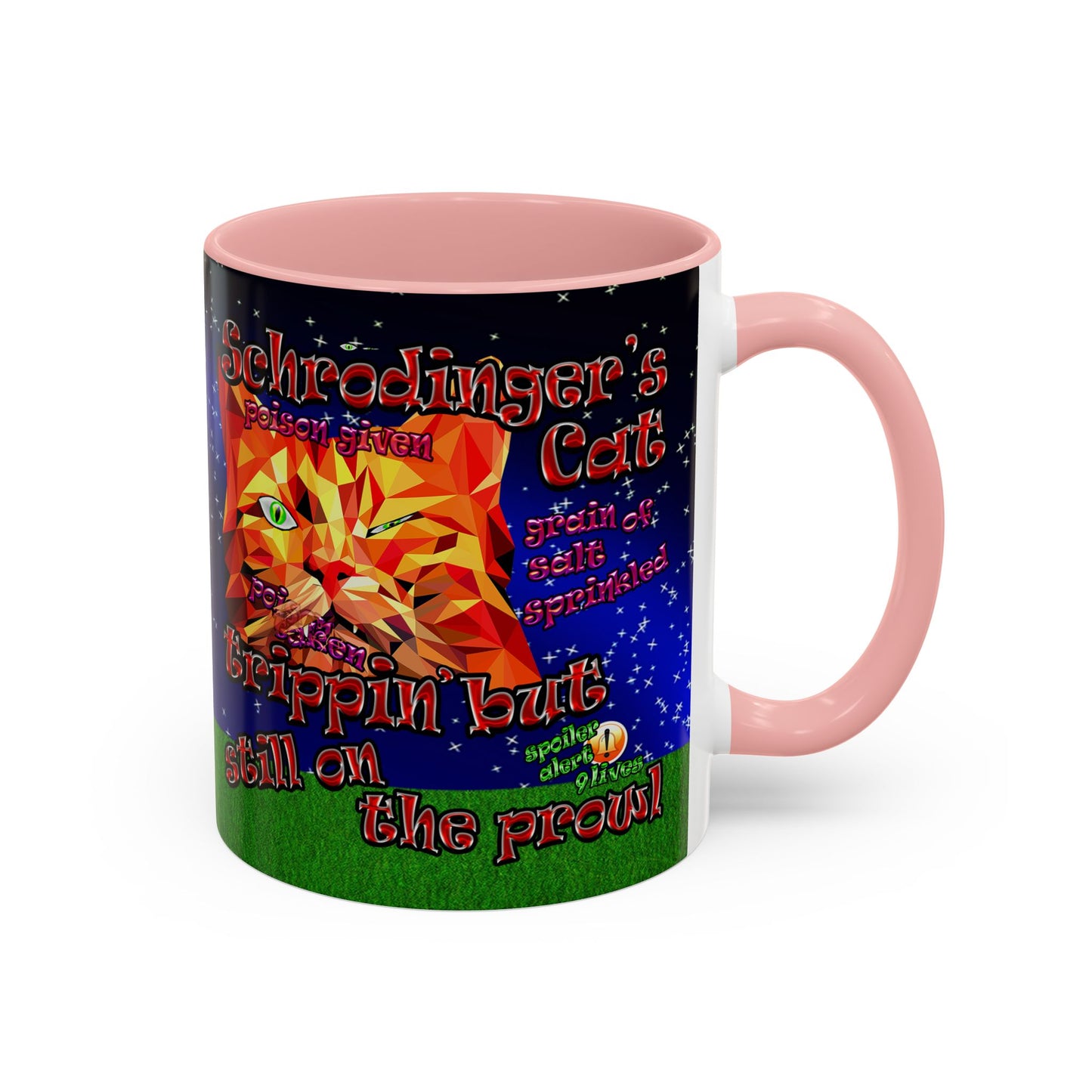 schrodinger's cat - Accent Mug ('snoops' background)
