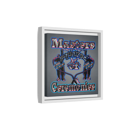 em cee squared - framed canvas art (grey-light grey)