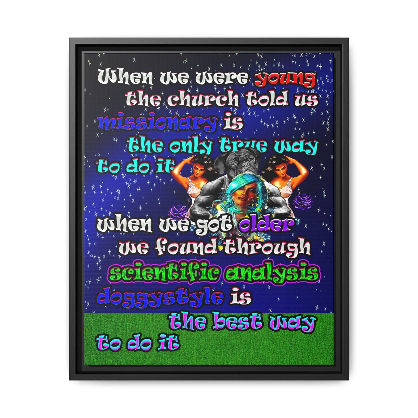 doggystyle - framed canvas art ('snoops' background)