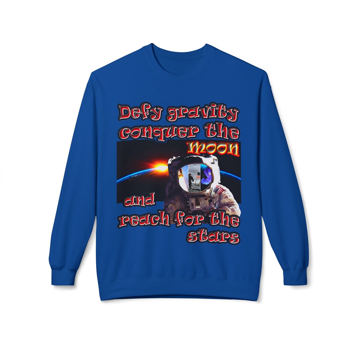 defy conquer reach - Unisex Midweight Softstyle Fleece Crewneck Sweatshirt