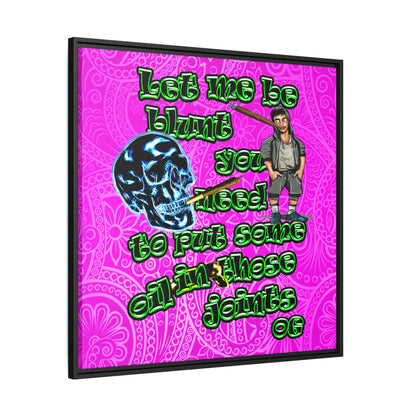 og - framed canvas art (pink swirl)