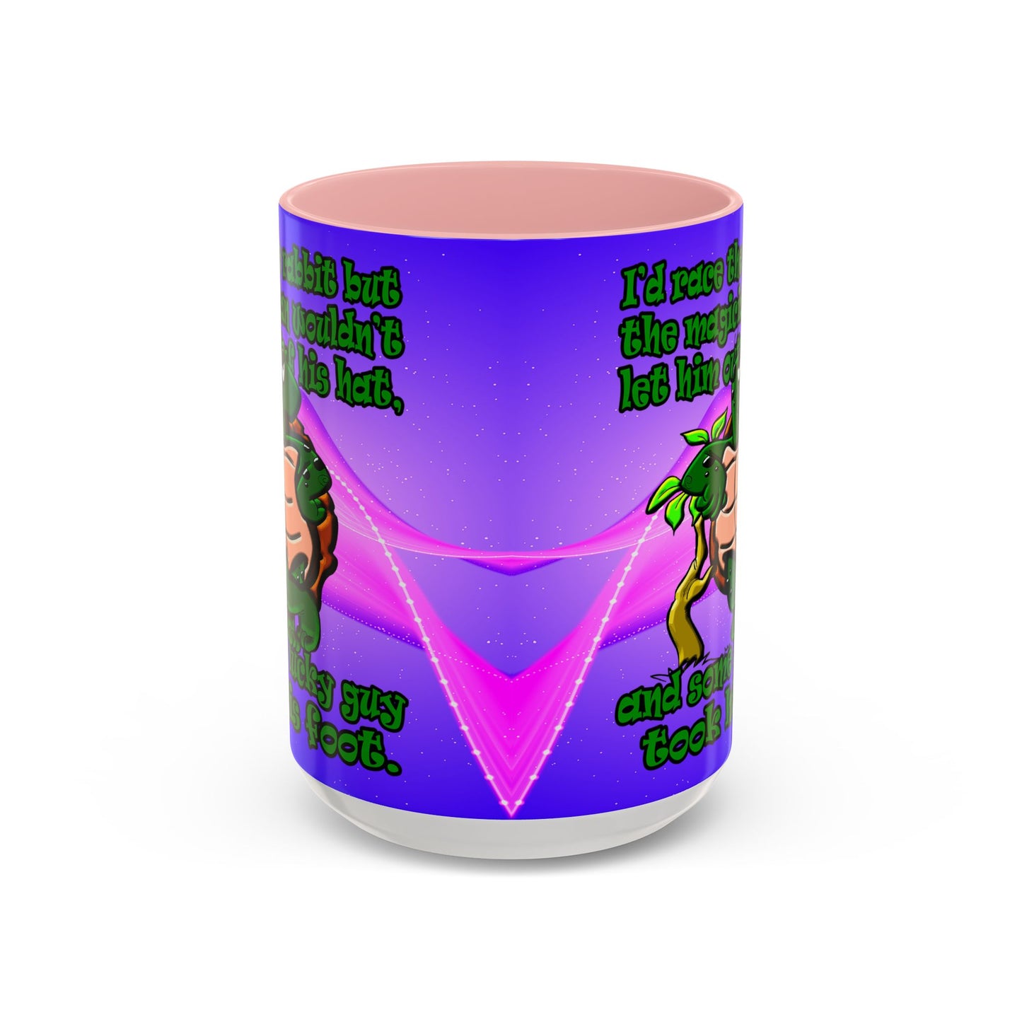 turtle race - Accent Mug (purple-pink wave)