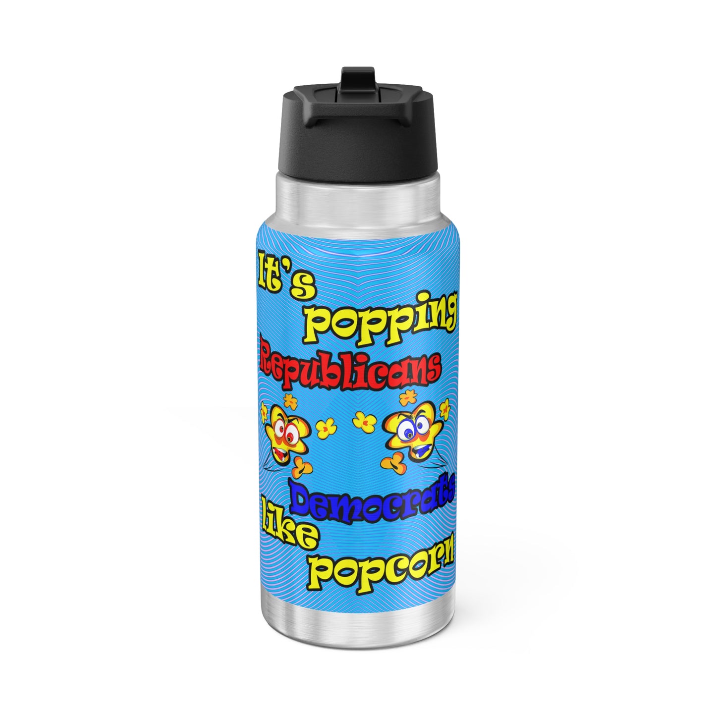 popping like popcorn - Gator Tumbler, 32oz  (light blue-purple wave)