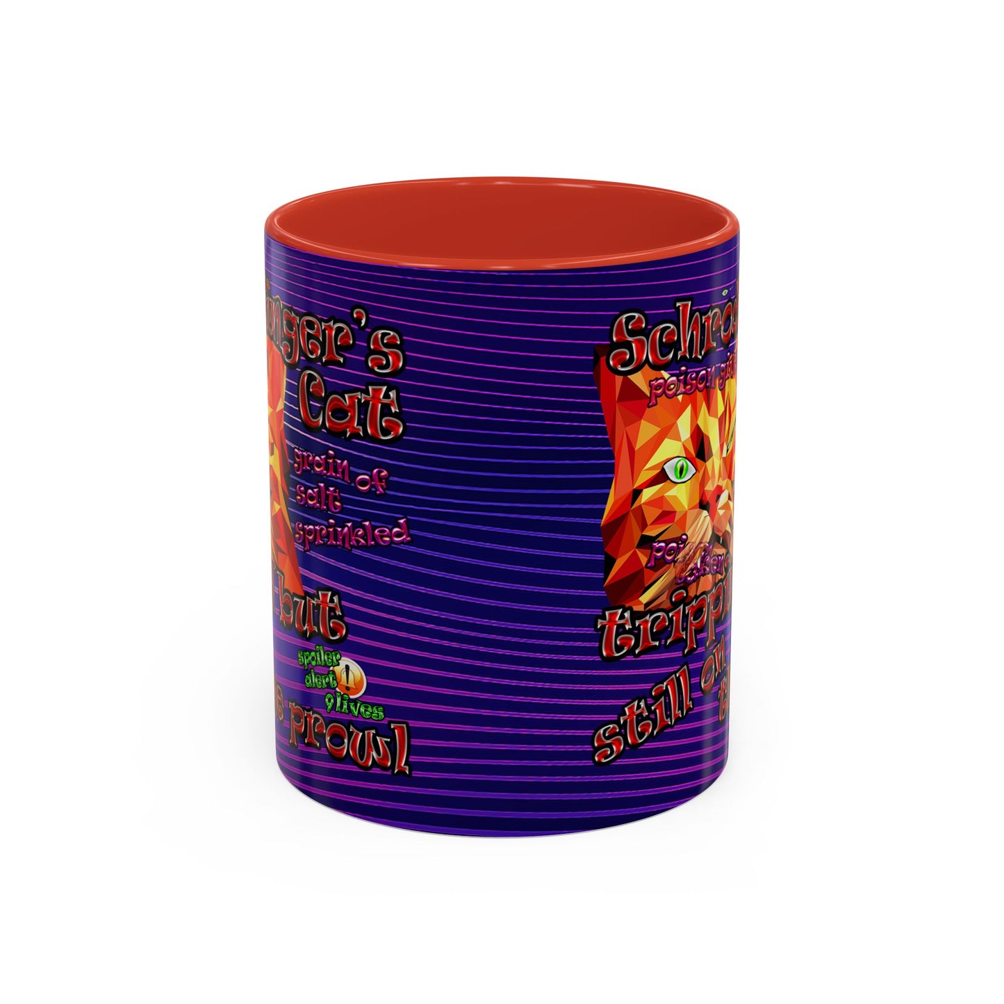 schrodinger's cat - Accent Mug (purple wave)