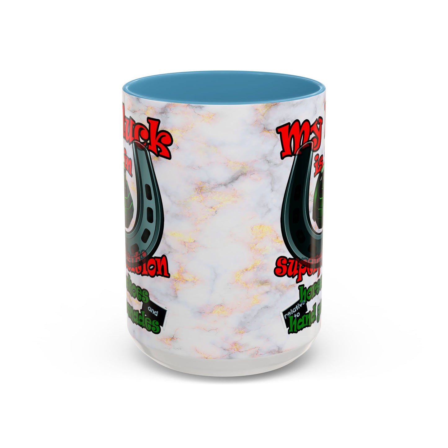 my luck - Accent Mug (white marble)