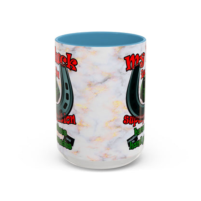 my luck - Accent Mug (white marble)