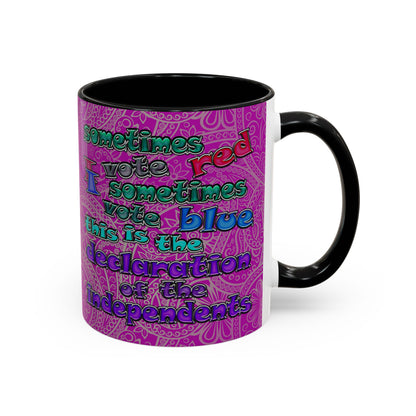 declaration of the independents - Accent Mug (pink swirl)
