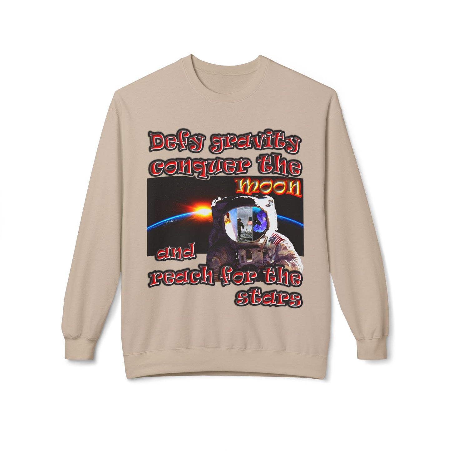 defy conquer reach - Unisex Midweight Softstyle Fleece Crewneck Sweatshirt
