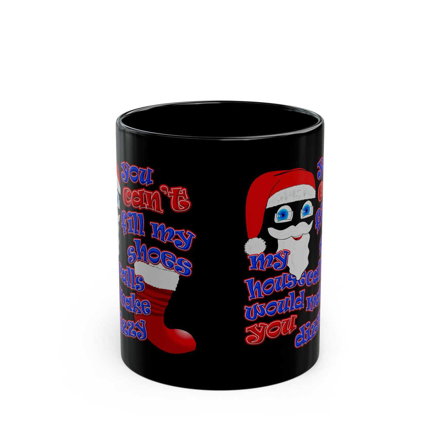 santa's shoes - Black Mug (black)