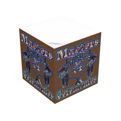 em cee squared - note cube (brown)