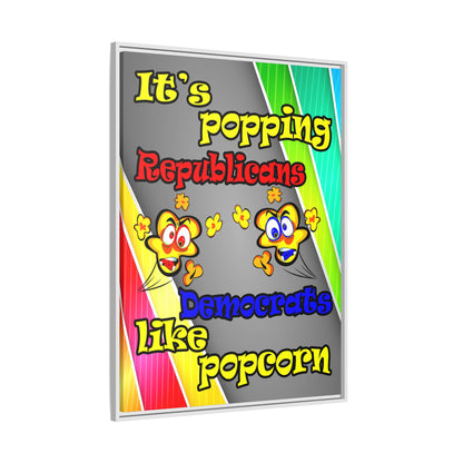 popping like popcorn - framed canvas art (rainbow split)