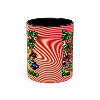 christmas spirits of boston - Accent Mug (yellow-orange wave)