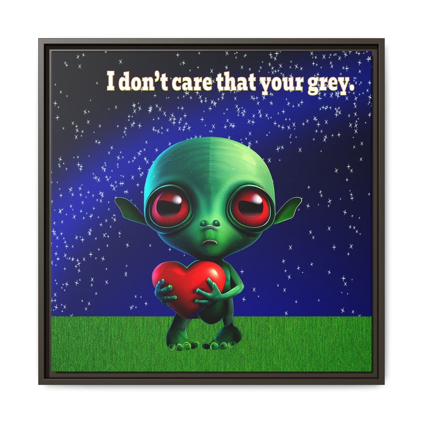 I don't care that your grey - framed canvas art ('snoops' background)