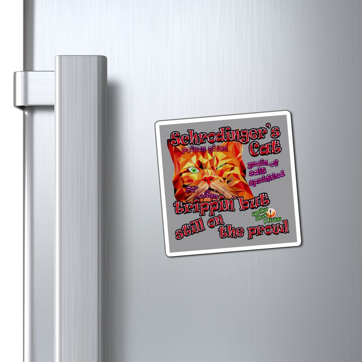 schrodinger's cat - Magnets - (grey)