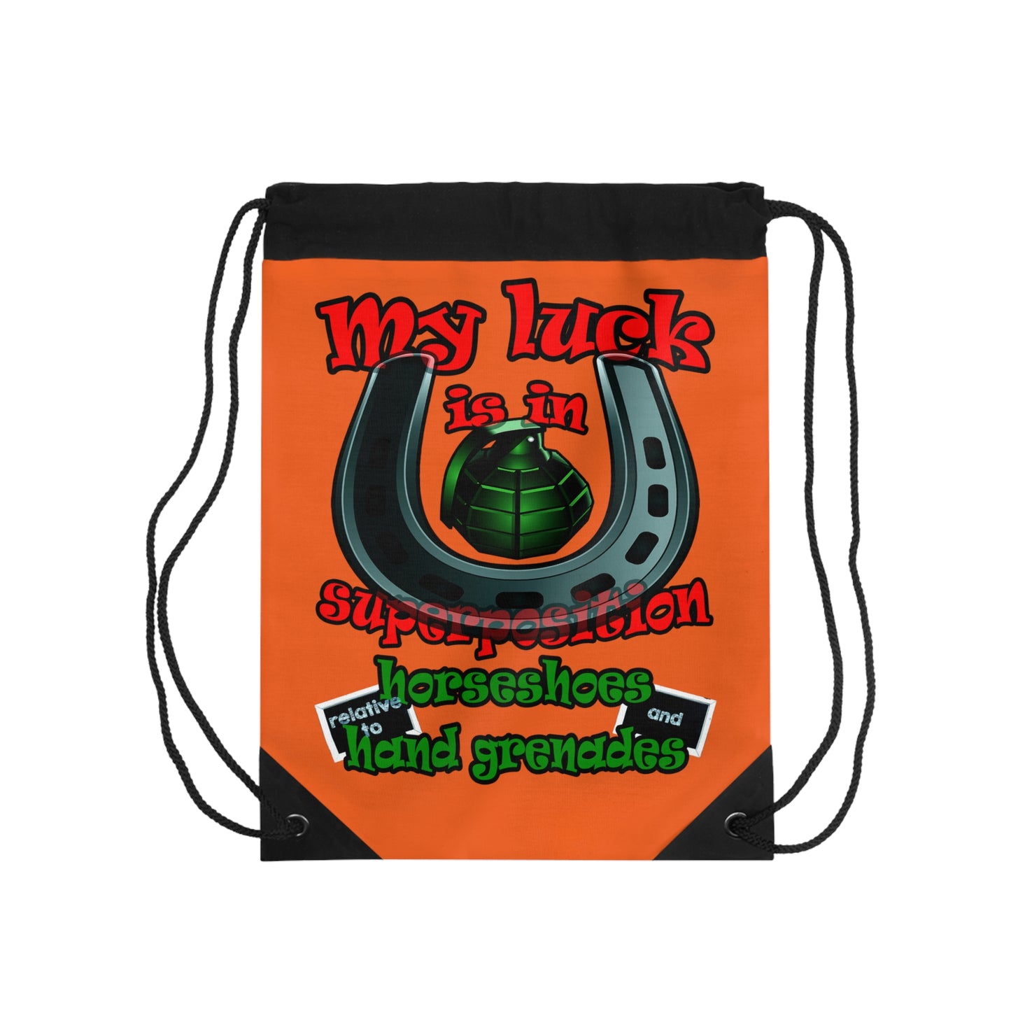 my luck - Drawstring Bag (orange)