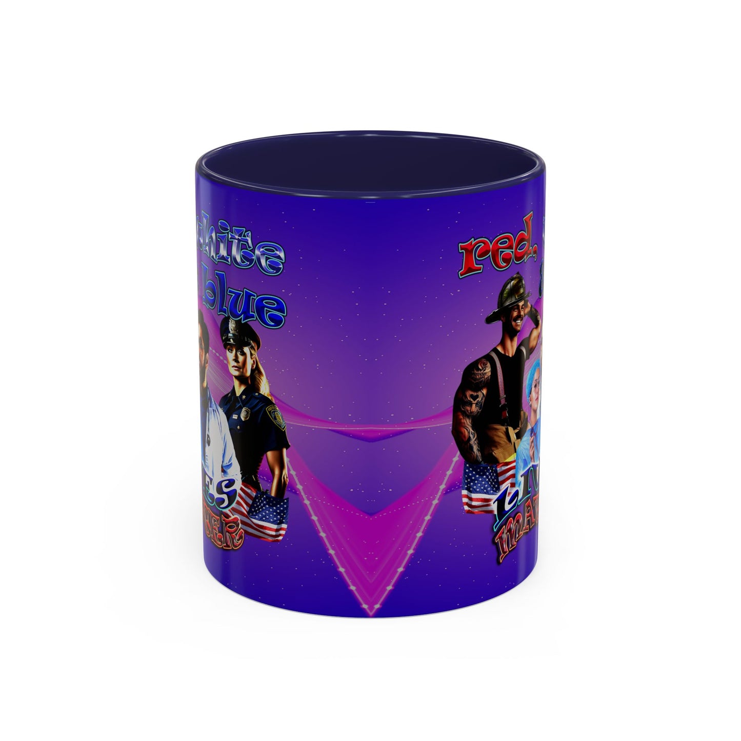 rw&b lives matter - Accent Mug (purple-pink wave)