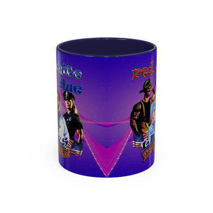 rw&b lives matter - Accent Mug (purple-pink wave)