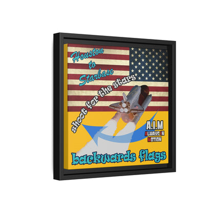 shoot for the stars - framed canvas art (yellow)