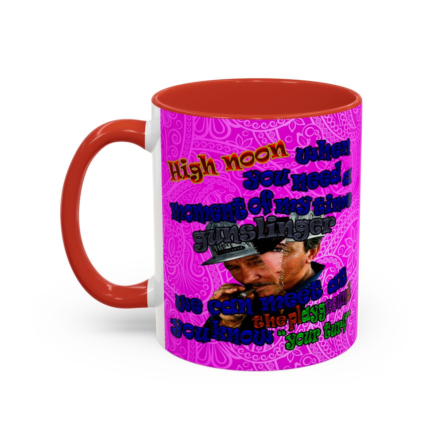 high noon - Accent Mug (pink swirl)