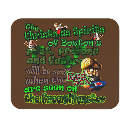 christmas spirits of boston - Mouse Pad (Rectangle) (brown)