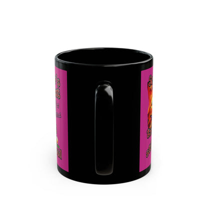 schrodinger's cat - Black Mug (pink)