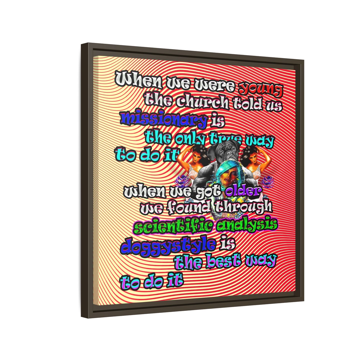 doggystyle - framed canvas art (yellow-orange wave)