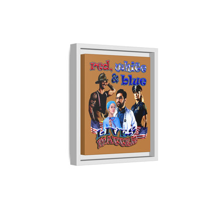rw&b lives matter - framed canvas art (light brown)