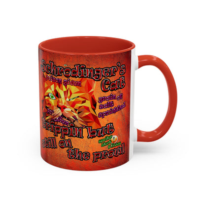 schrodinger's cat - Accent Mug (burnt orange)