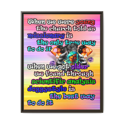 doggystyle - framed canvas art (color blur)